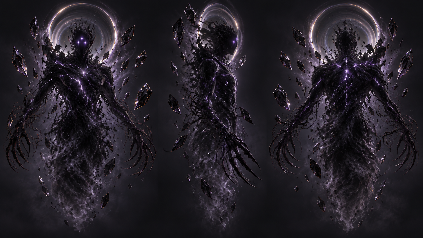 Three reference views of a Noctyri entity
