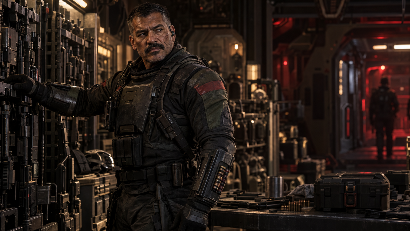 Vargas in the S.S. Freedom armory