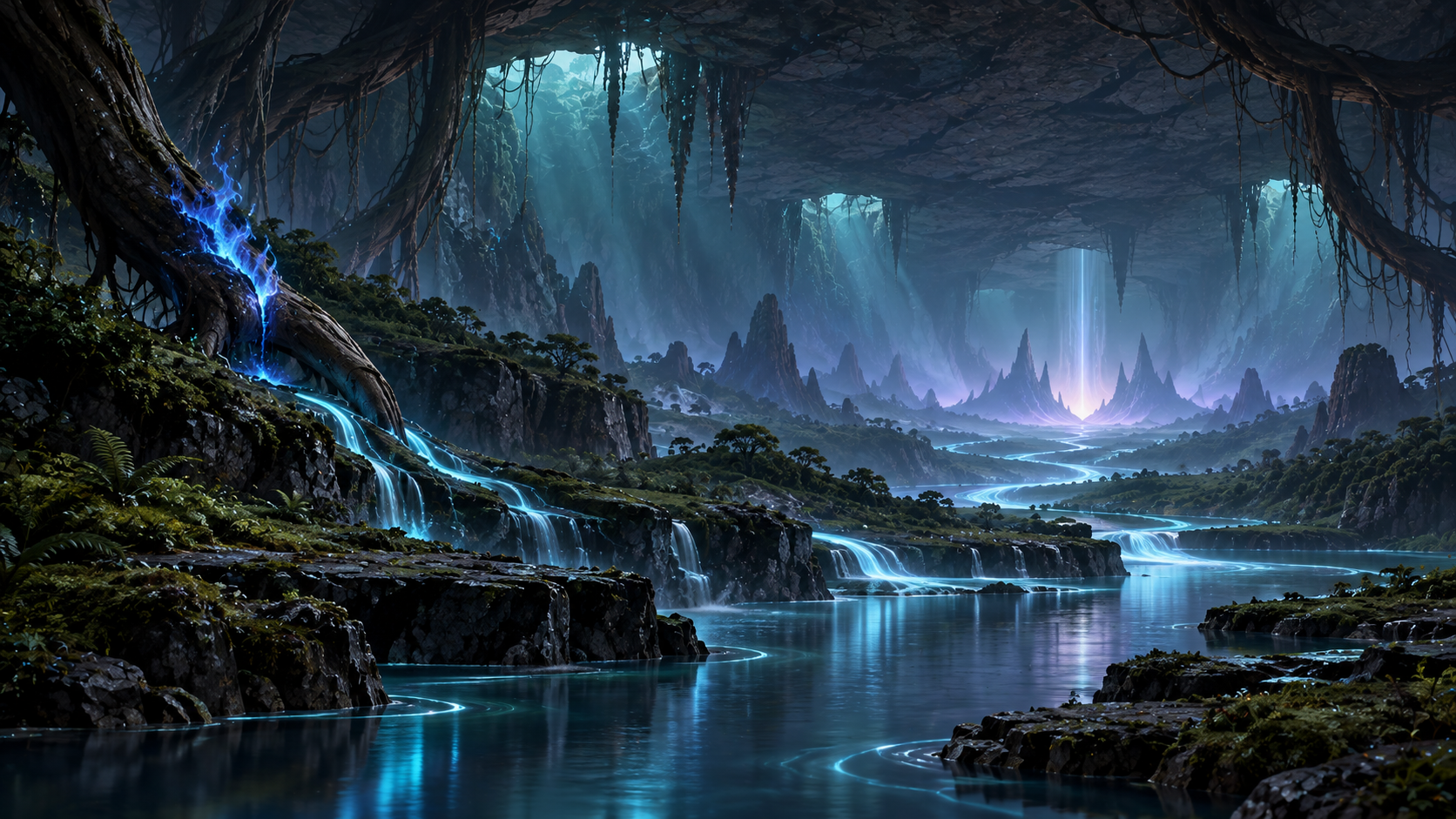 The serene blue-green planetary network known to the Vaelori as the Veilheart