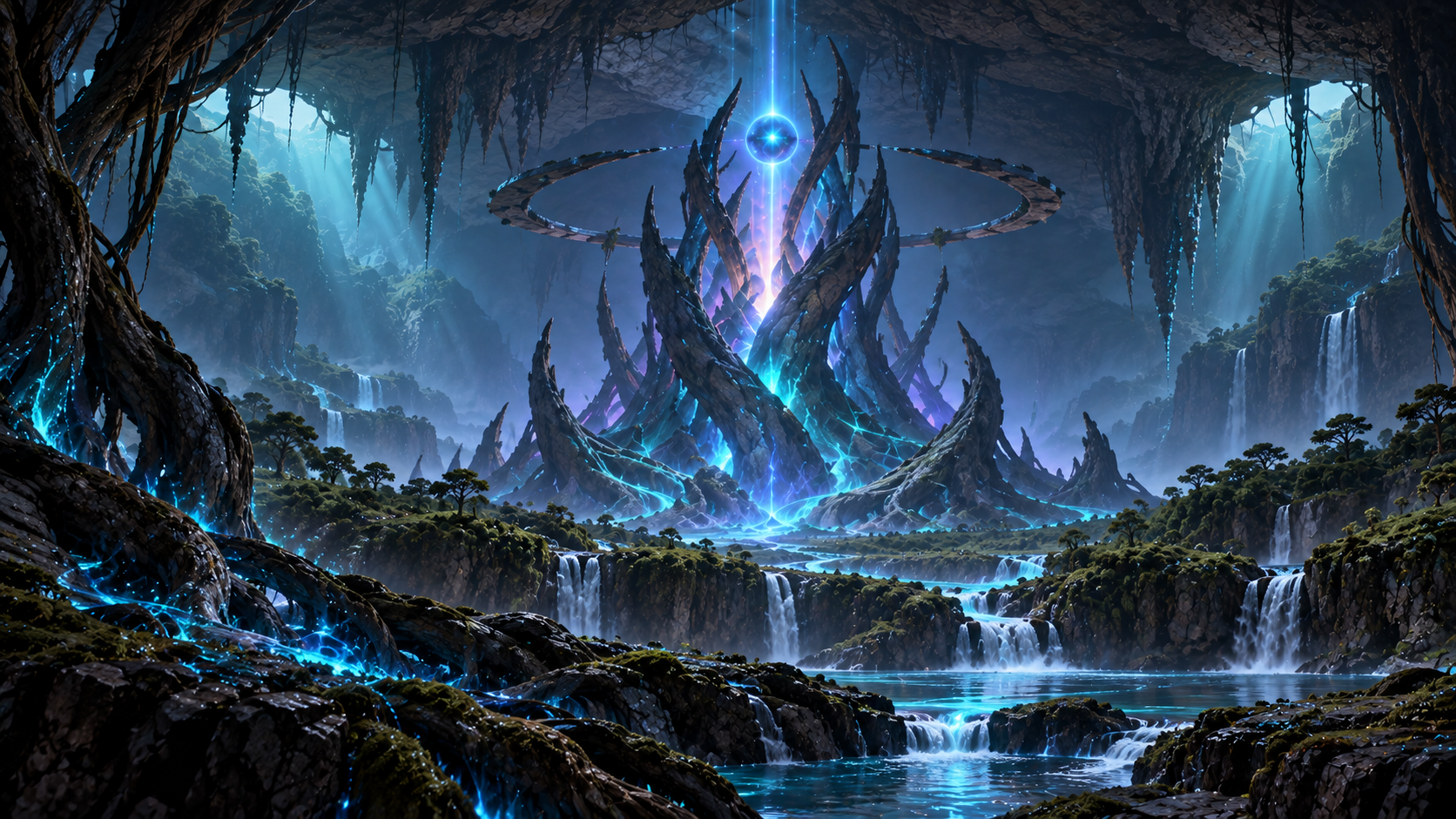 The geological and biological convergence at the center of Veridian's Veilheart